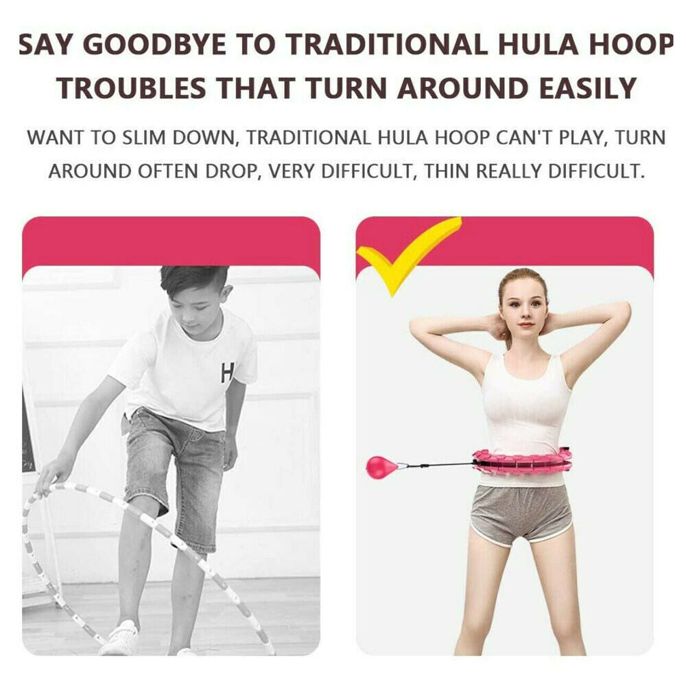 Customizable Knots Smart Hula Hoop Detachable Massage Exerciser Fitness