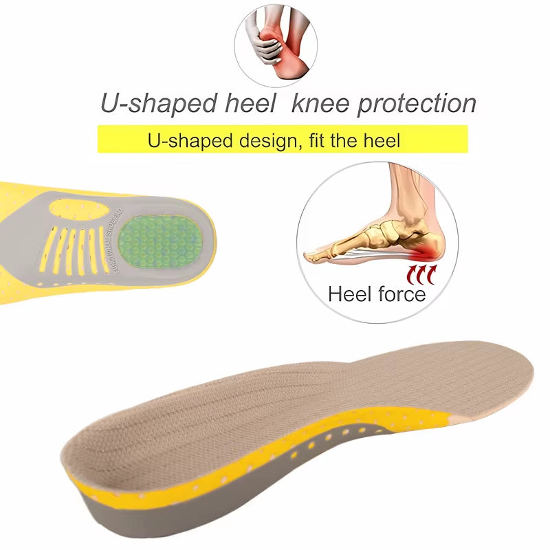 1 Pair Orthopedic Insoles Orthotics Flat Foot Health Sole Pad for Shoes Insert Arch Support Pad for Plantar Fasciitis Feet Care