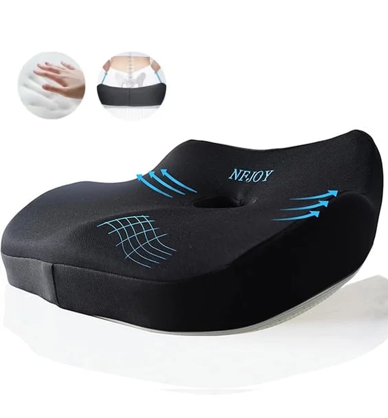 Ergonomic Donut Pillow for Tailbone Pain, Office Chair, Car Seat, Hemorrhoid, Memory Foam Cushion