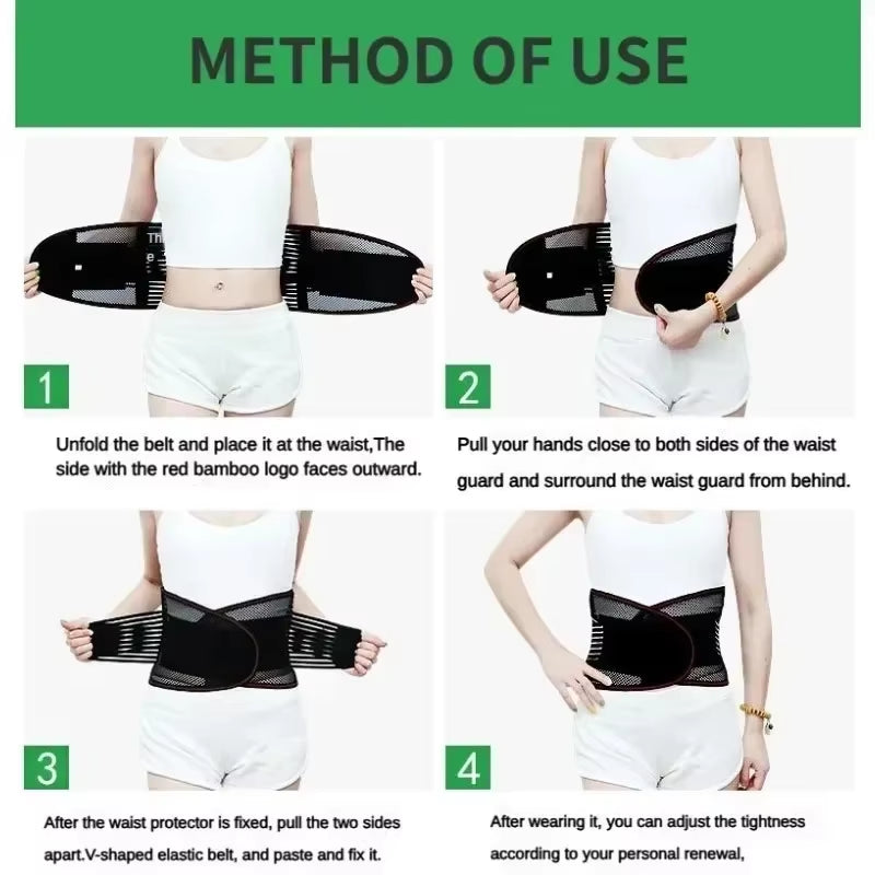 Adjustable Waist Trainer Belt Back Brace Spine Support Waist Belt Breathable Lumbar Tight Support Strap Posture Corrector